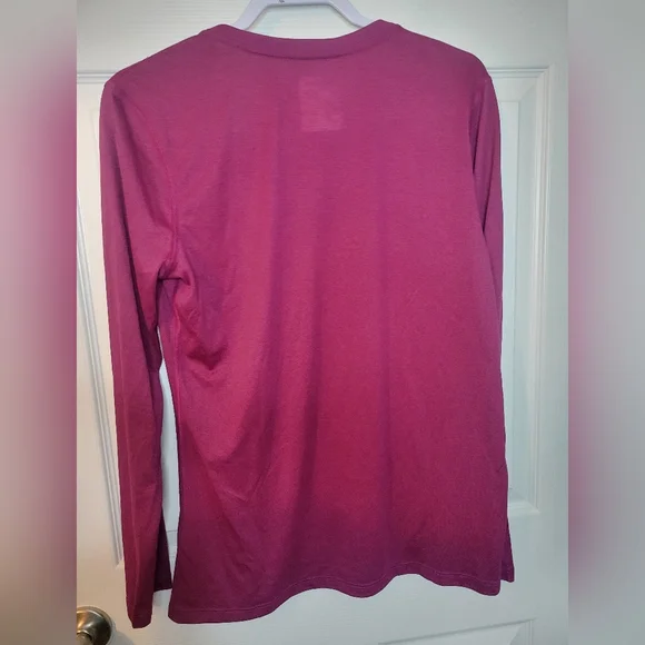 Nike Dry Fit Large Top Long Sleeve Pullover V Neck Dri Fit - Picture 4 of 5